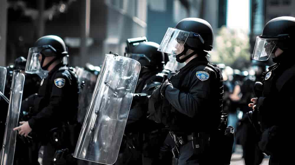 Operazione di polizia a roma